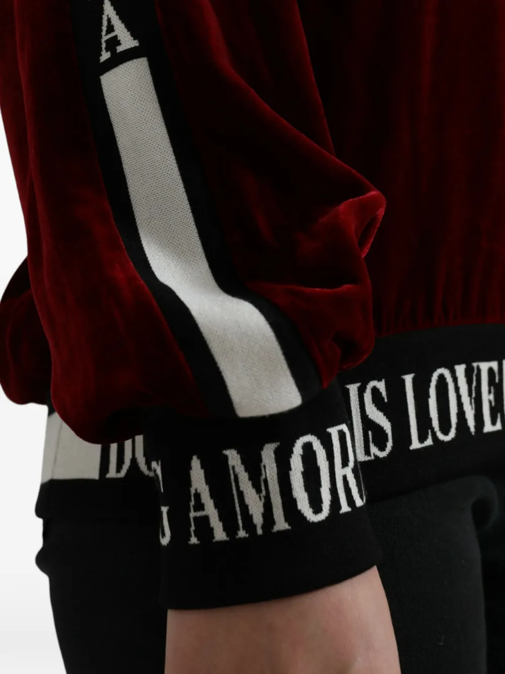 Dolce & Gabbana Fluwelen trui Rood