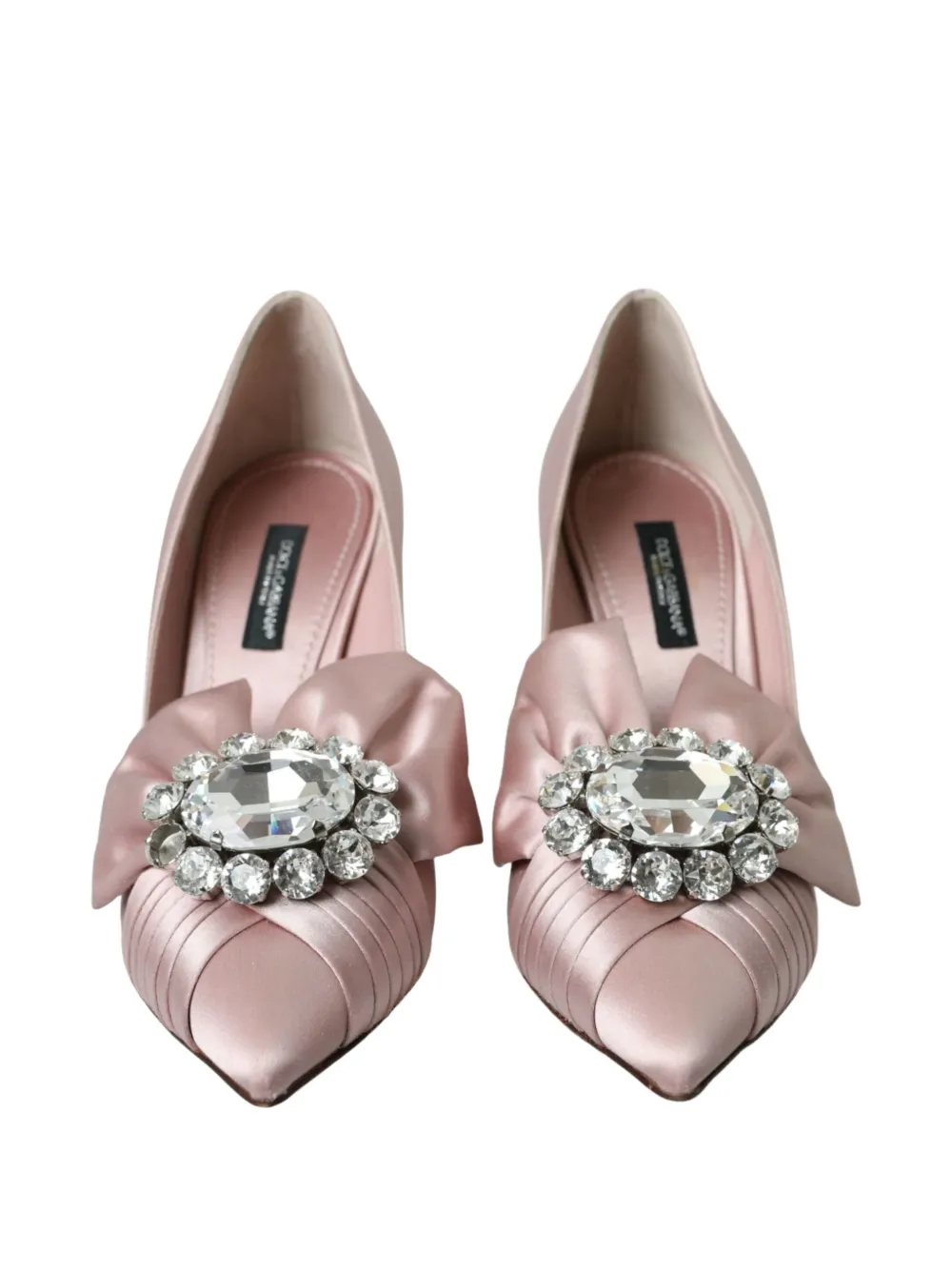 Dolce & Gabbana Pumps met puntige neus en strik Roze