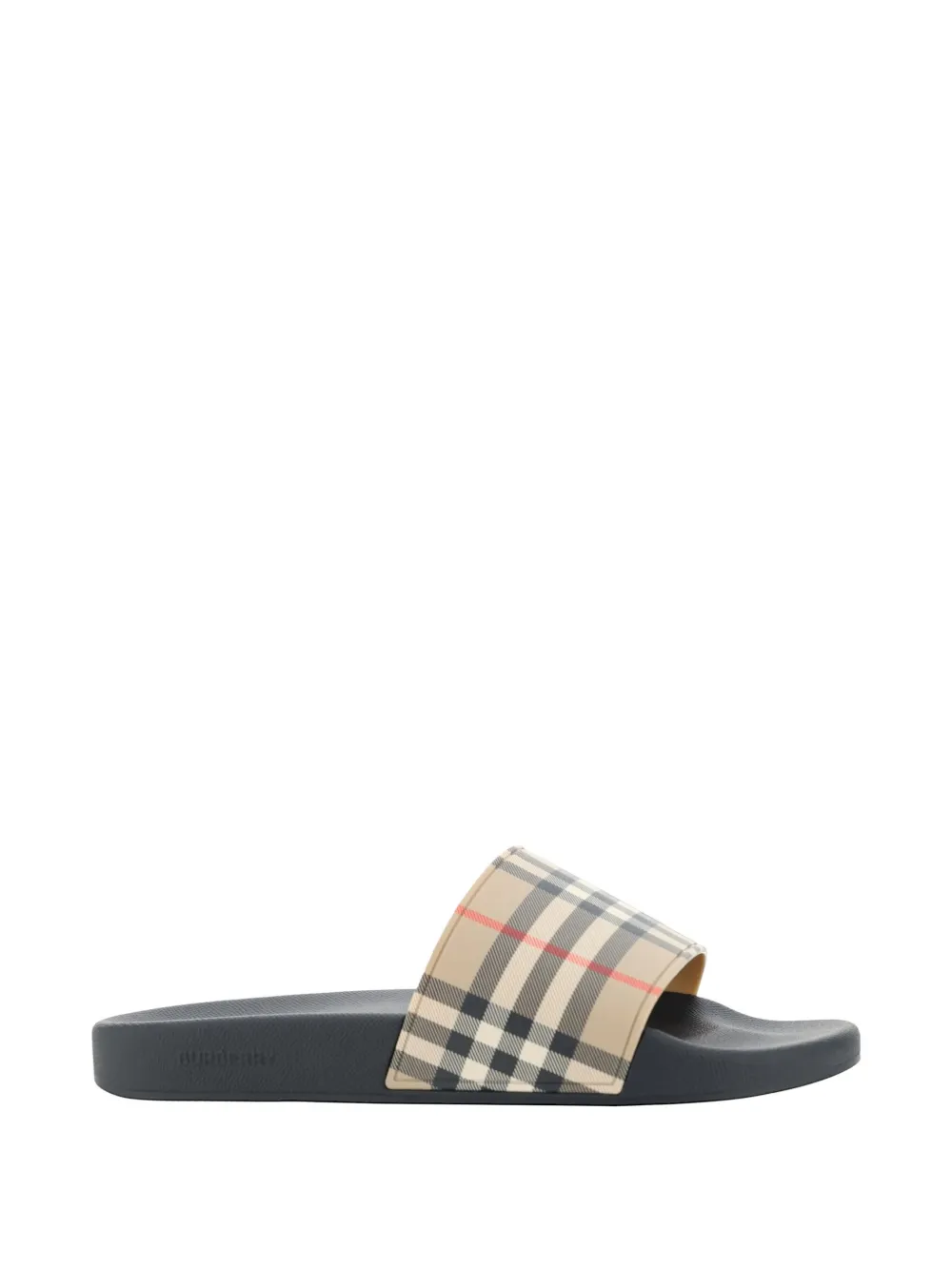 Burberry Check-print slides - Neutrals