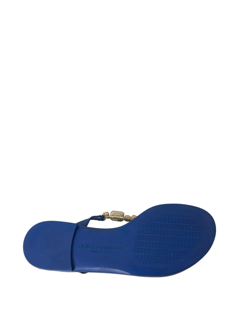 Dolce & Gabbana Sandalen verfraaid met edelsteen en luipaardprint Blauw
