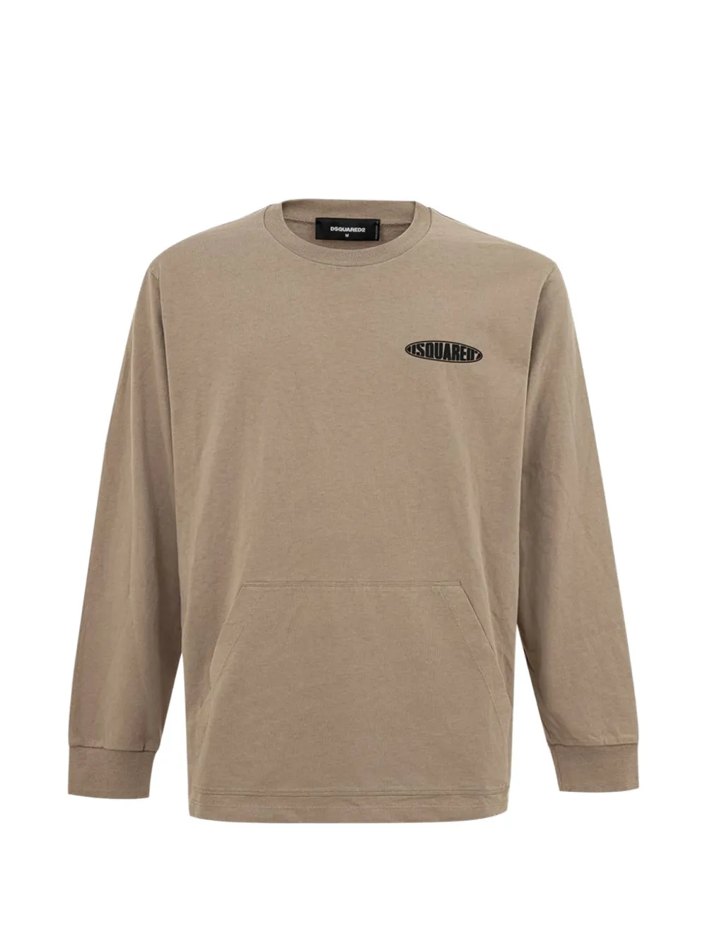 DSQUARED2 logo-print kangaroo-pocket T-shirt