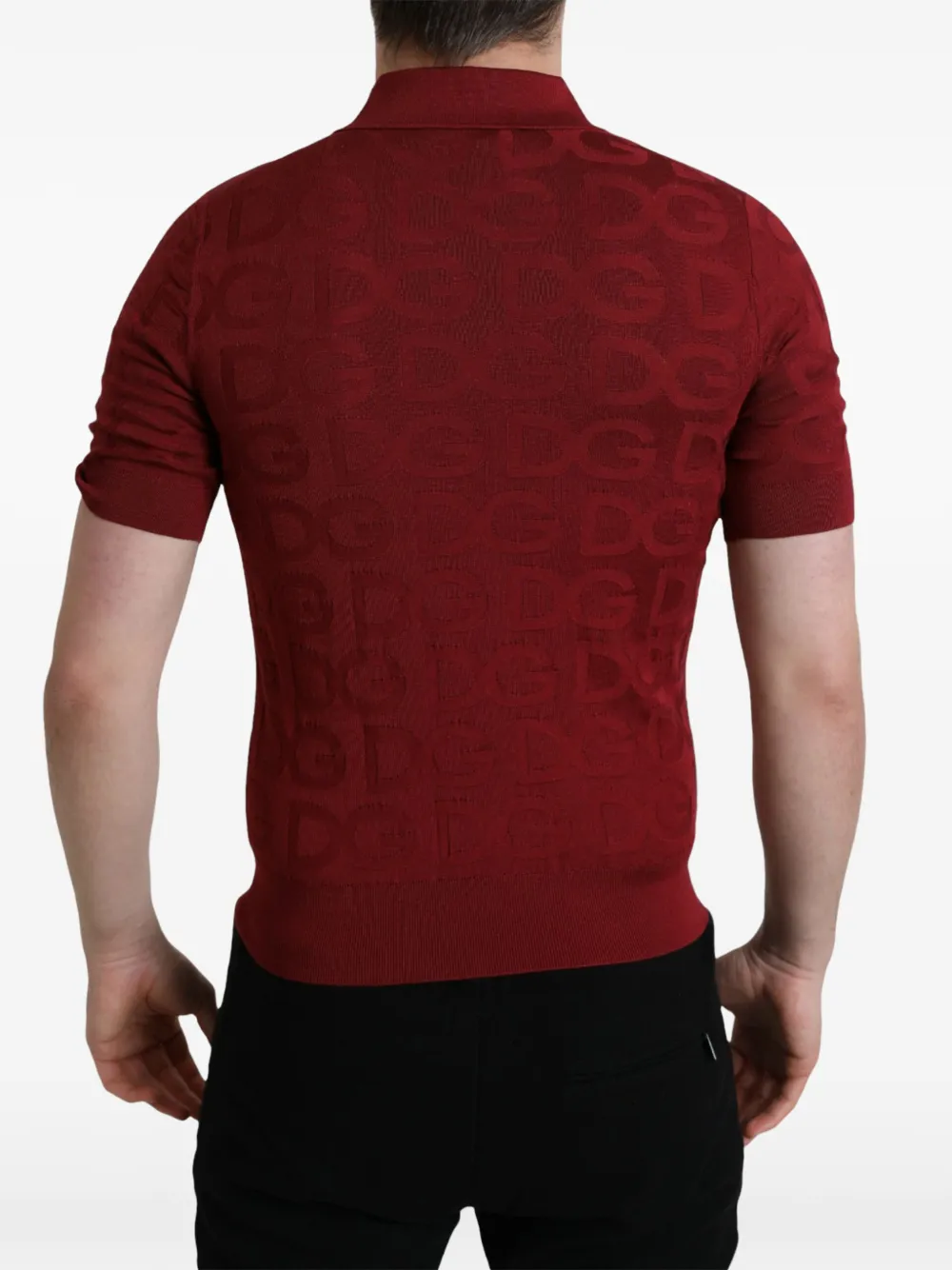 Dolce & Gabbana Poloshirt met logo-reliëf Rood