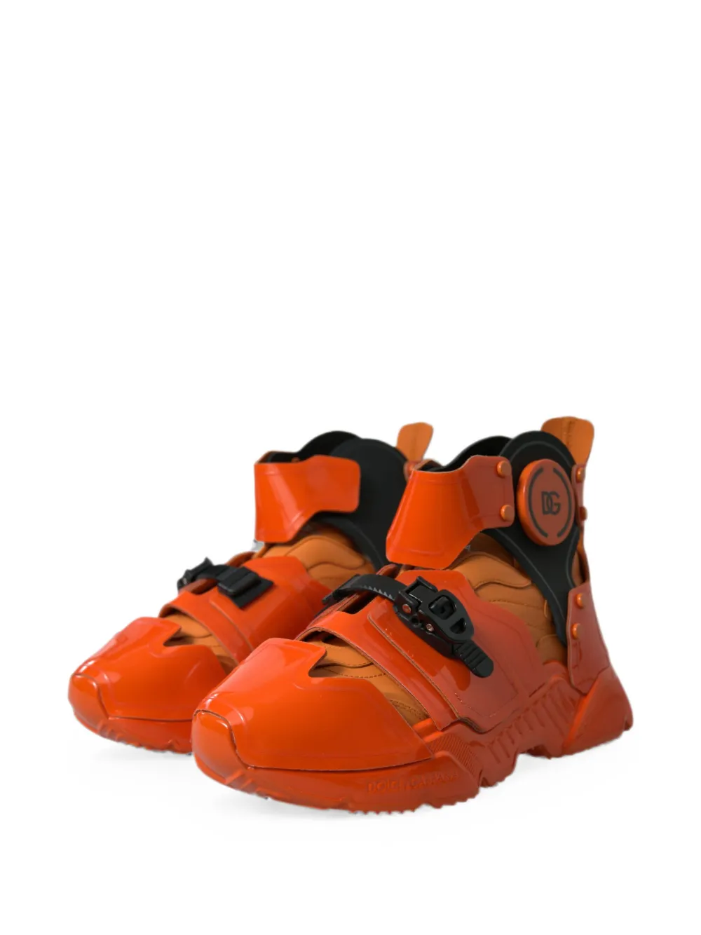 Dolce & Gabbana Portofino chunky high-top sneakers Oranje