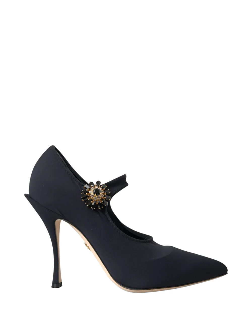 Dolce & Gabbana Mary Janes Crystal-embellished Pumps In Black