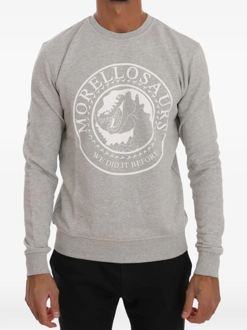 Frankie Morello Felpa Morellosaurus con stampa grafica - Grigio