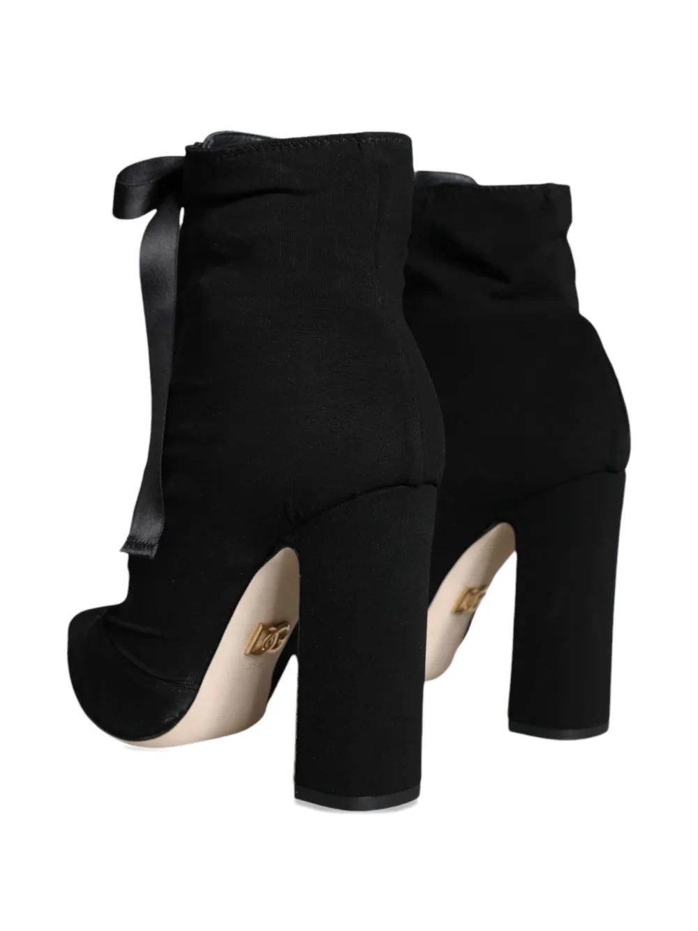 Dolce & Gabbana Enkellaarzen met lint en veters Zwart