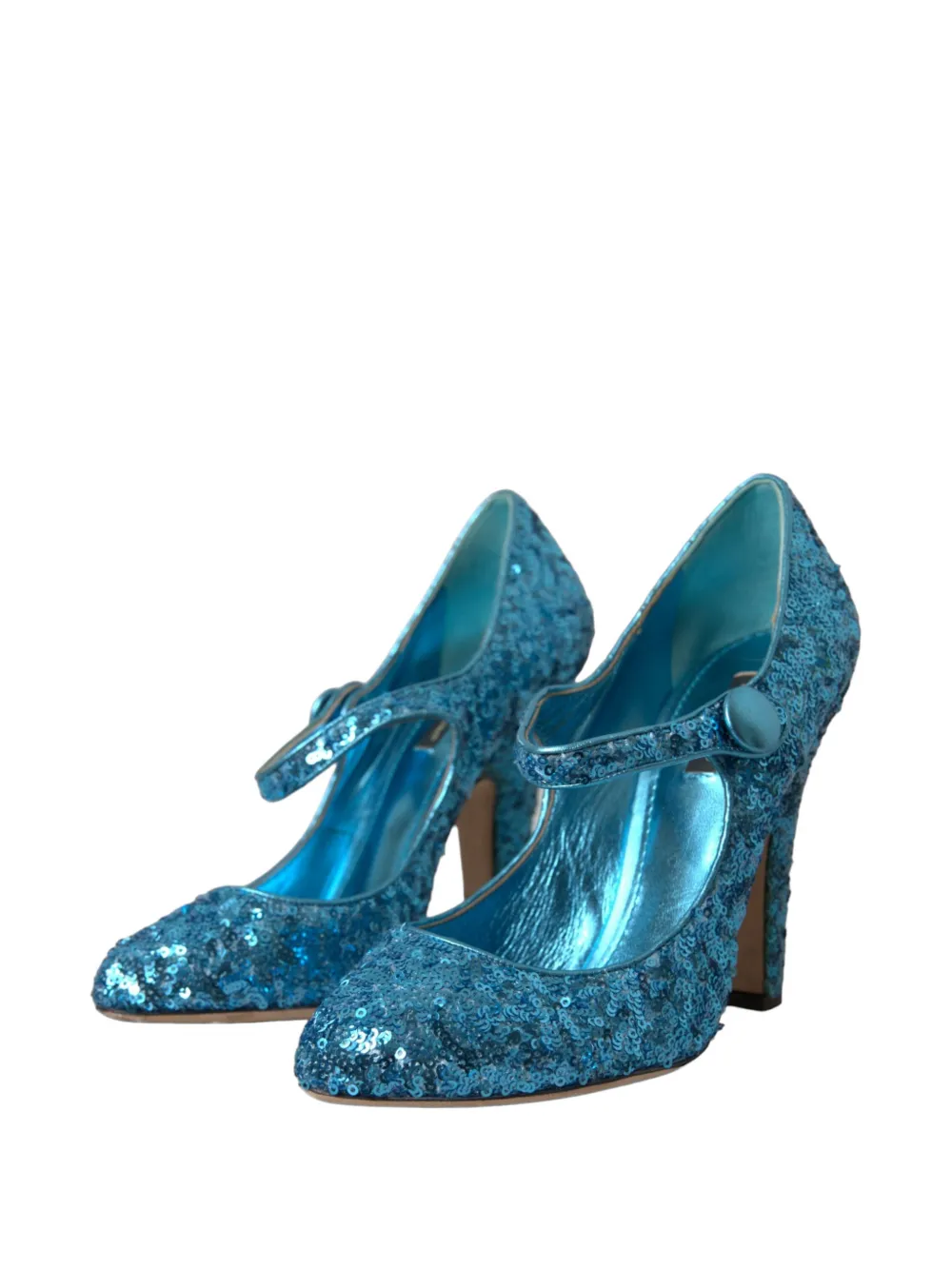Dolce & Gabbana Mary Jane pumps met pailletten - Blauw