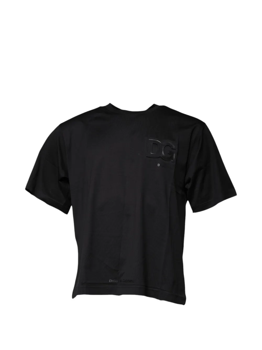Dolce & Gabbana T-Shirt mit Logo-Prägung - Schwarz