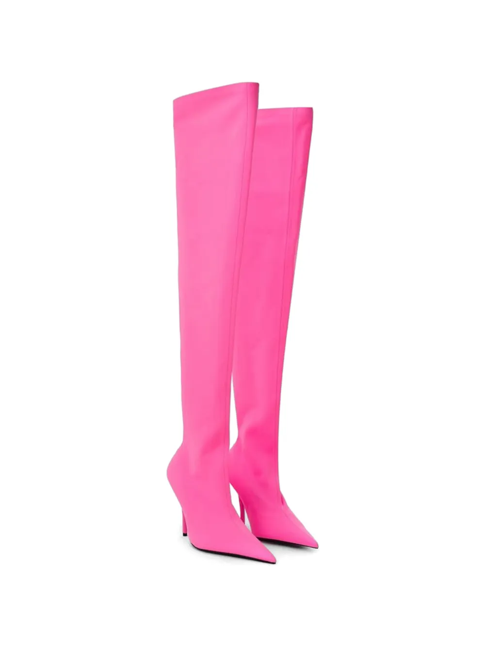 Balenciaga pointed-toe knee-high boots Roze