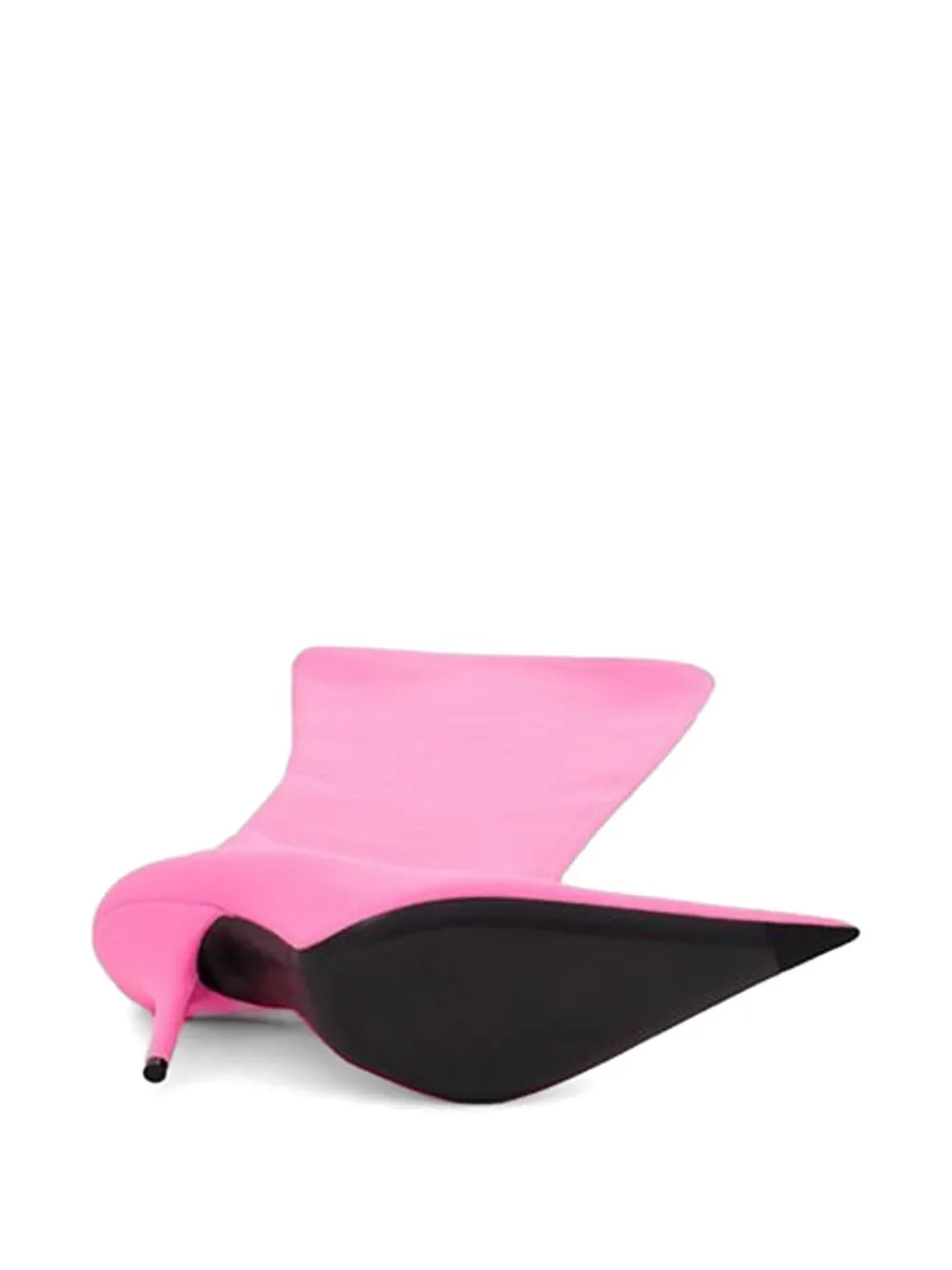 Balenciaga pointed-toe knee-high boots Roze