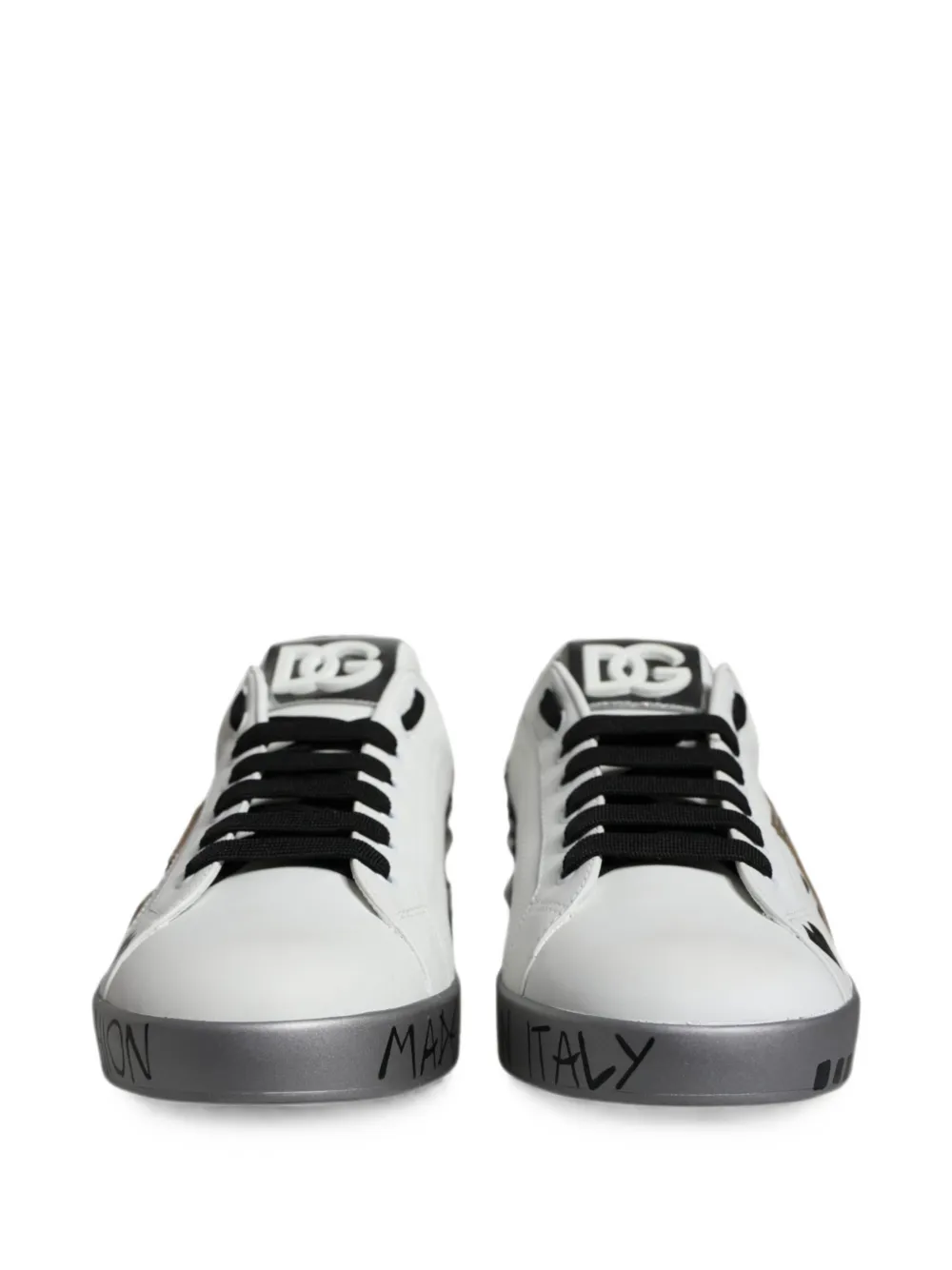 Dolce & Gabbana Portofino sneakers verfraaid met kristallen Wit
