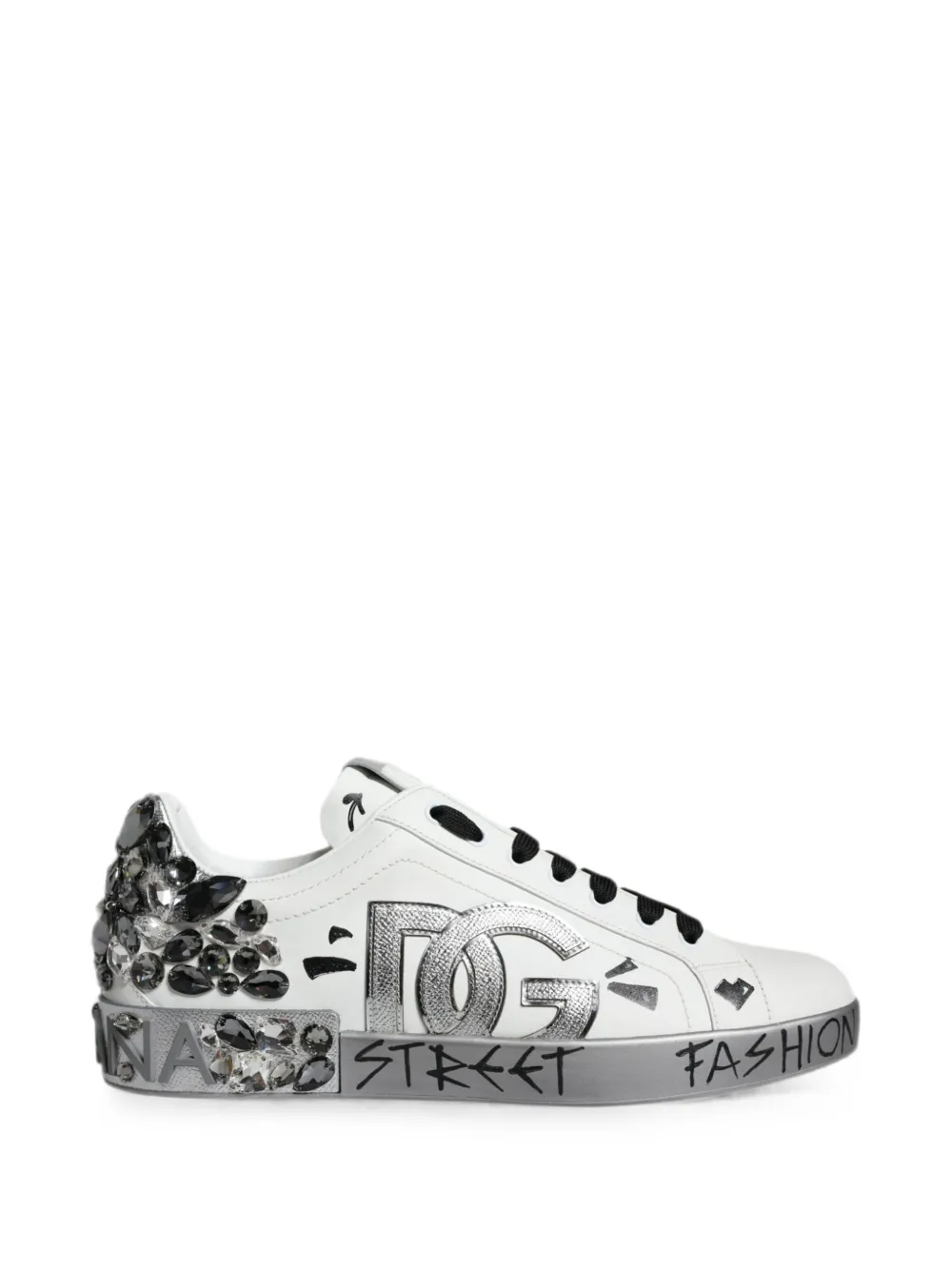 Dolce & Gabbana Sneakers Portofino con decorazione - Bianco
