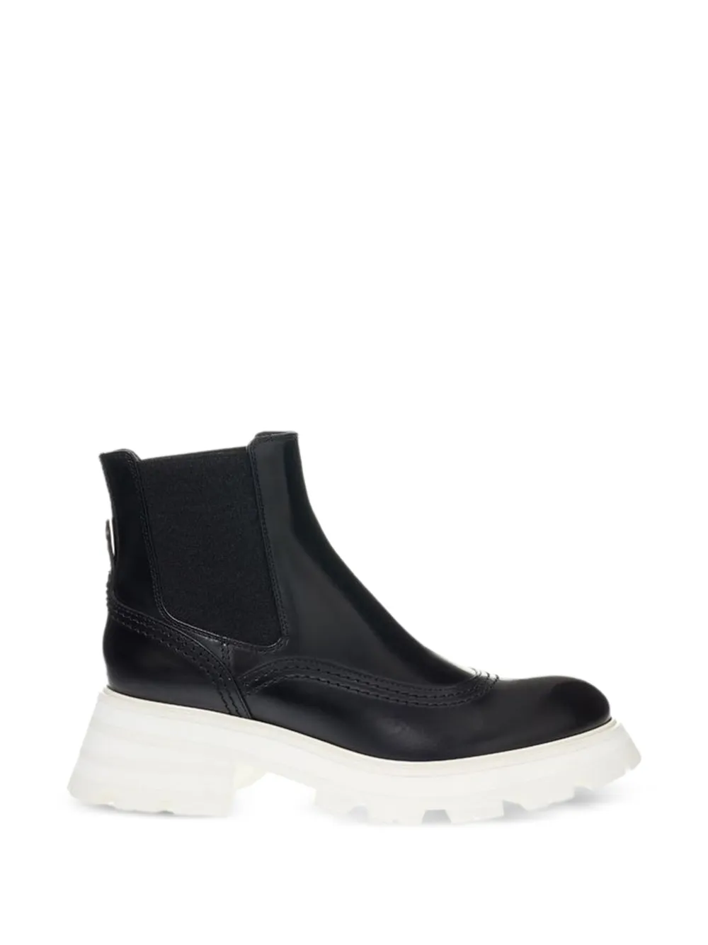 Alexander McQueen Stivali Chelsea con dettaglio brogue - Nero