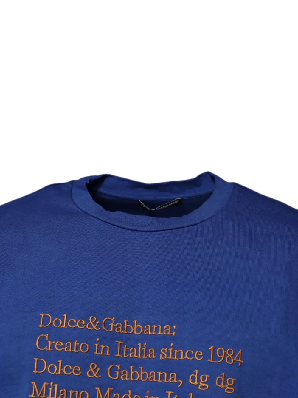 Dolce & Gabbana T-shirt met borduurwerk Blauw