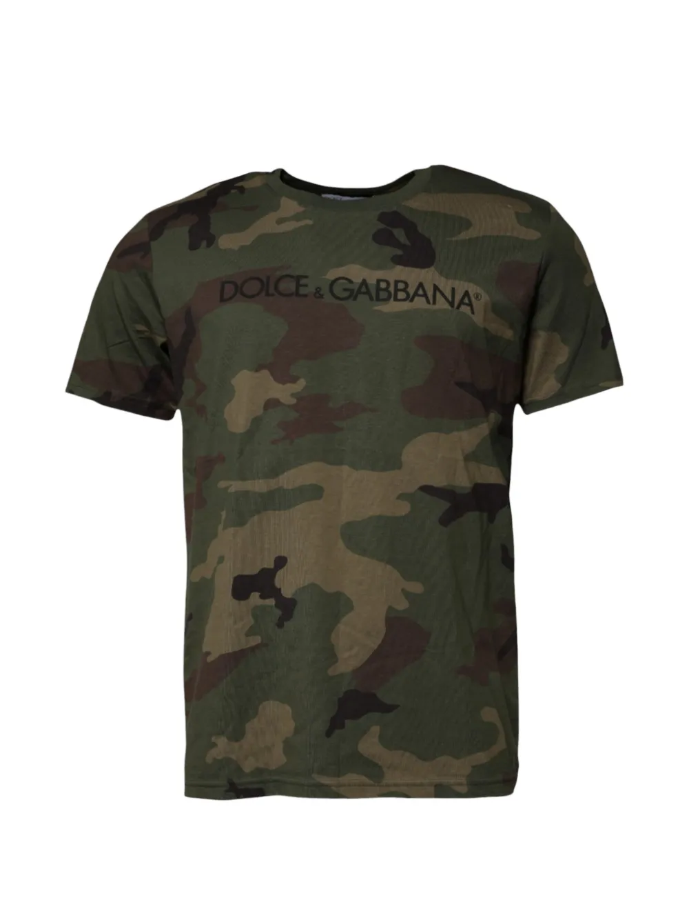 Dolce & Gabbana T-Shirt mit Camouflage-Print - Grün