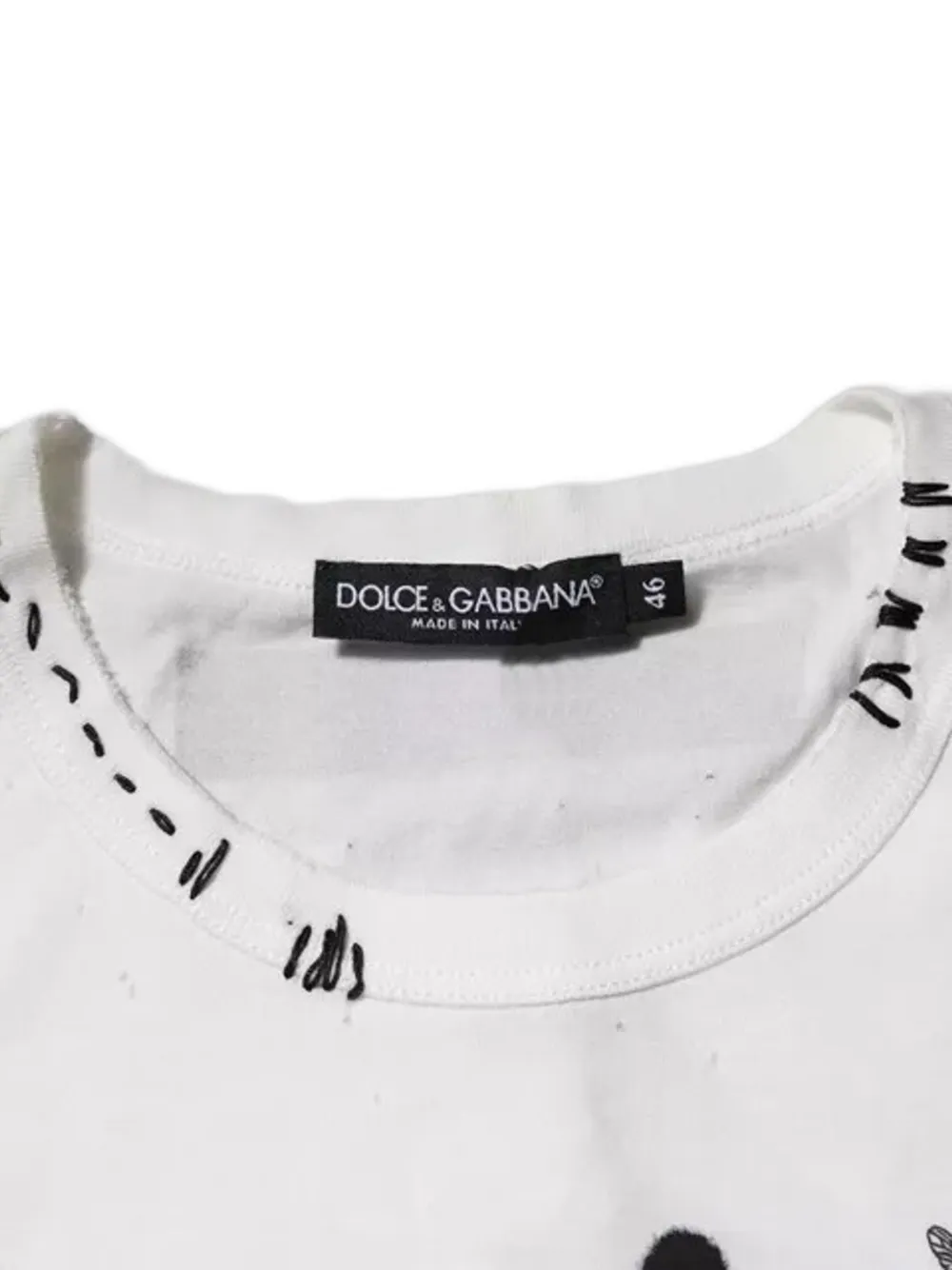 Dolce & Gabbana Katoenen T-shirt met graffiti-print Wit