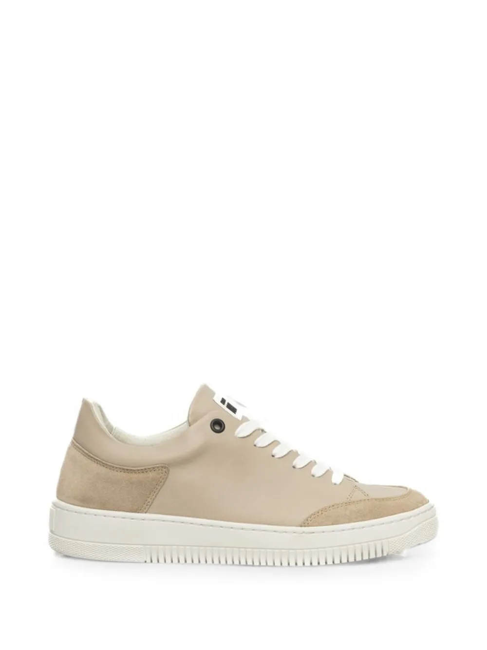 Cerruti 1881 leather suede-panel sneakers - Toni neutri