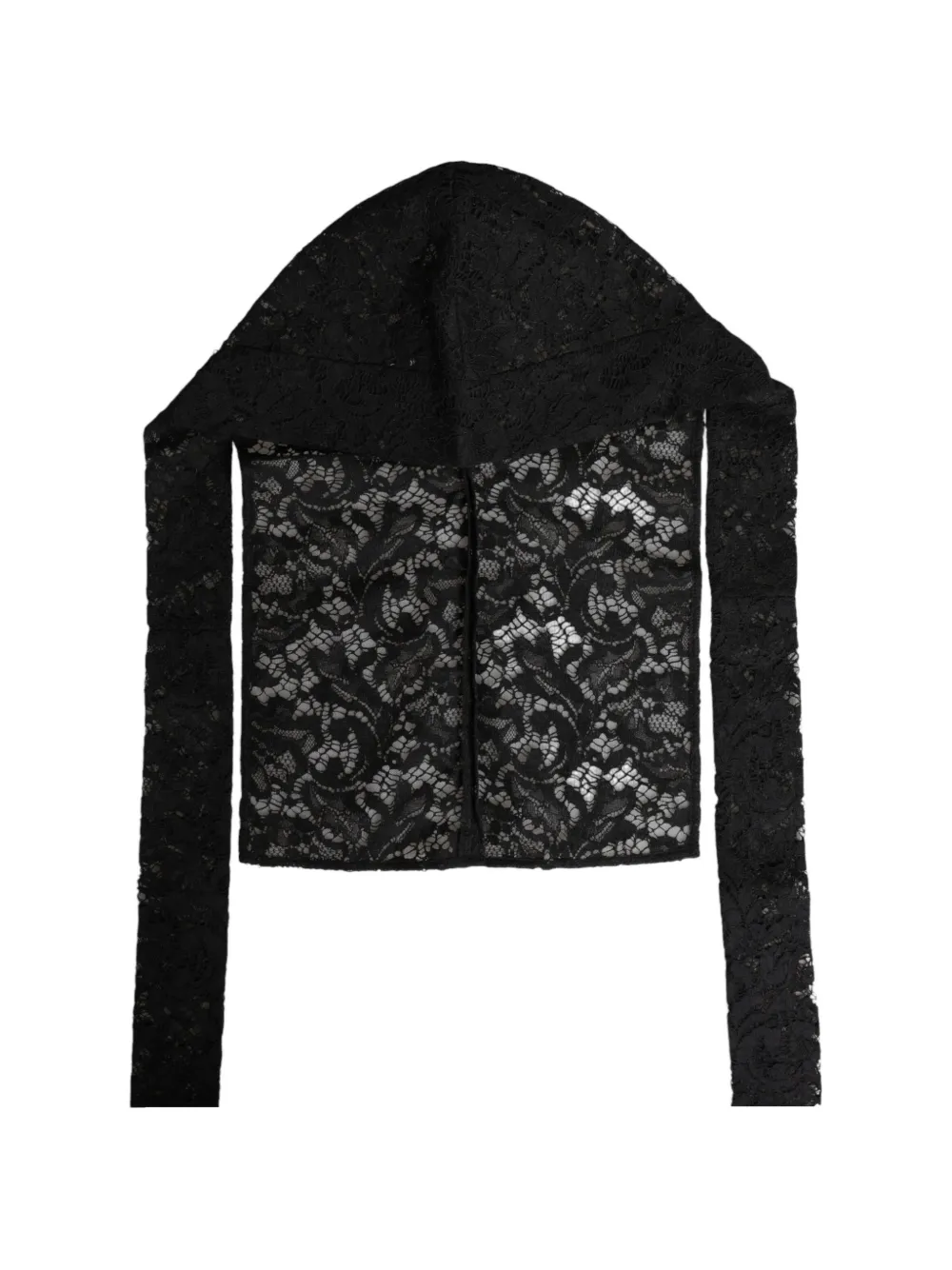 Dolce & Gabbana Wikkeljurk met bloemenkant Zwart