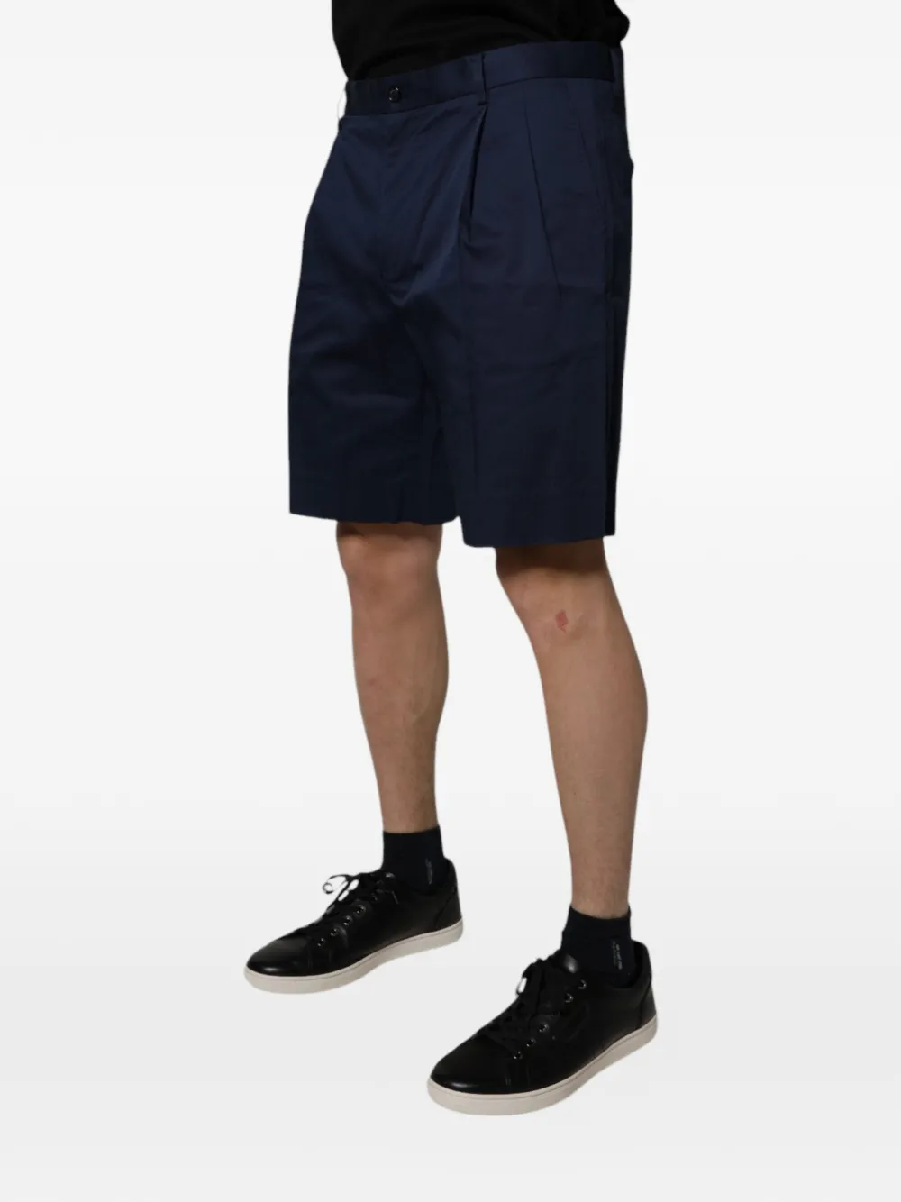 Dolce & Gabbana Geplooide katoenen shorts Blauw