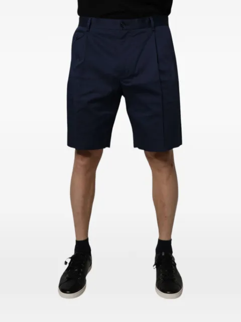 Dolce & Gabbana short en coton à design plissé