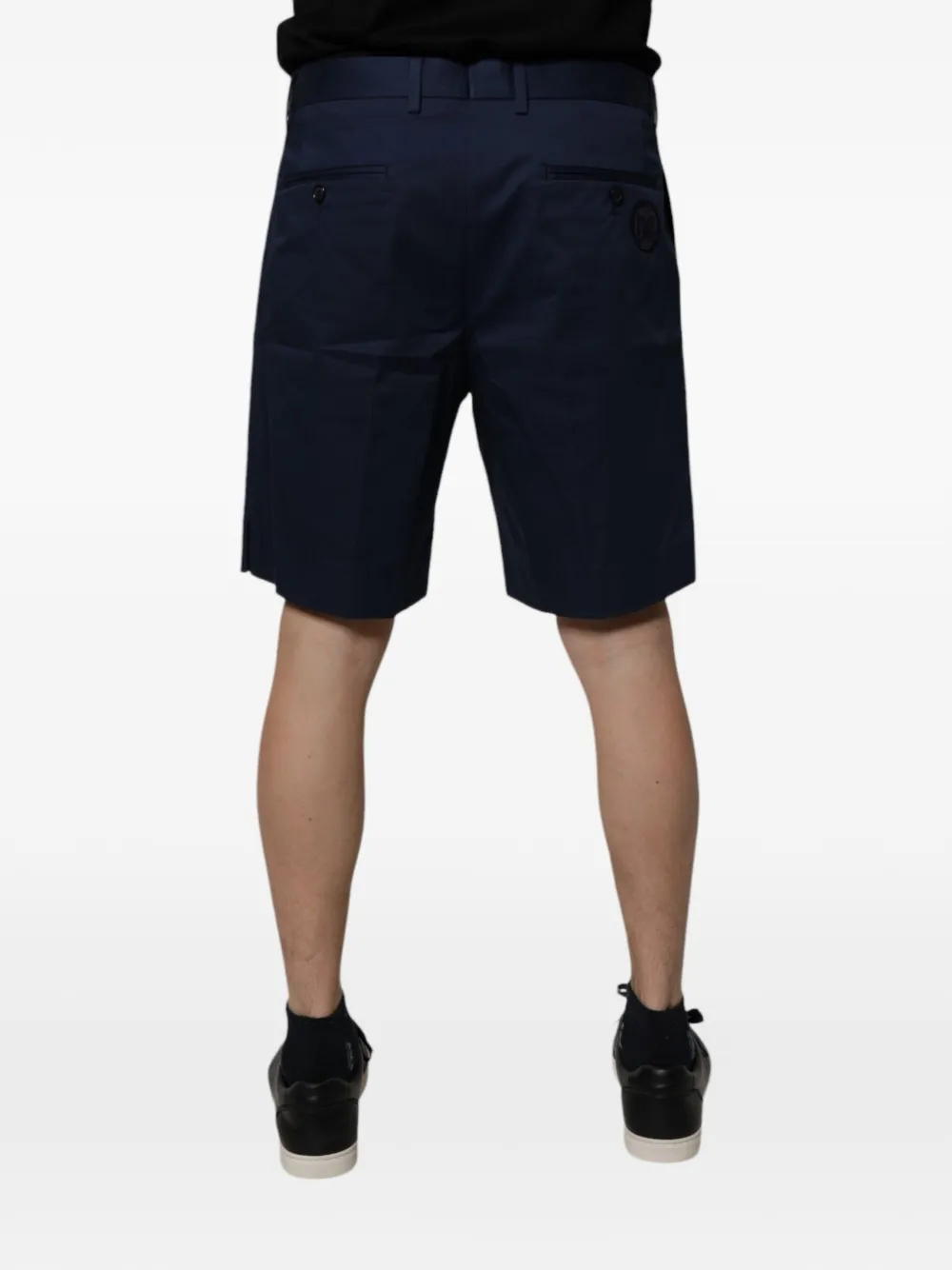 Dolce & Gabbana Geplooide katoenen shorts Blauw