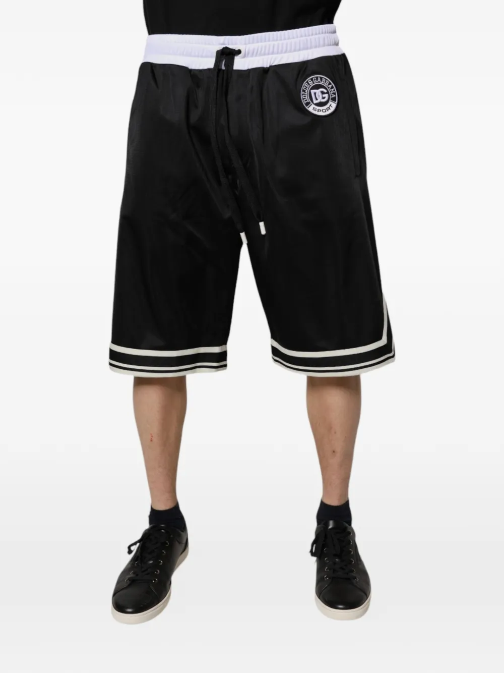 Dolce & Gabbana Shorts con applicazione DG Sport - Nero