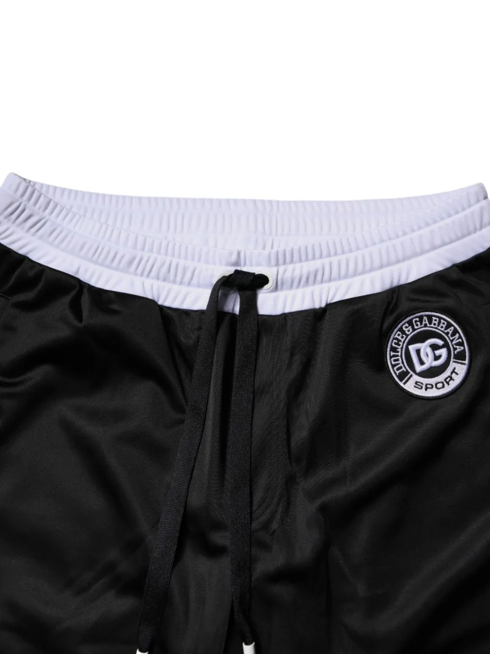 Dolce & Gabbana DG Sport shorts met logopatch en gestreepte afwerking Zwart