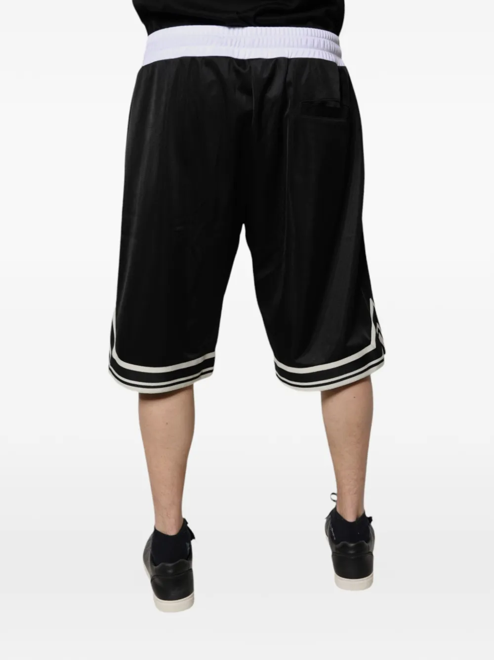 Dolce & Gabbana DG Sport shorts met logopatch en gestreepte afwerking Zwart