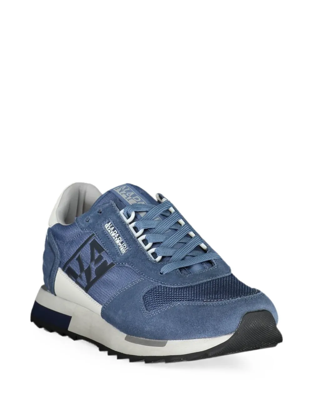 Napapijri Race suede-panelled sneakers Blauw
