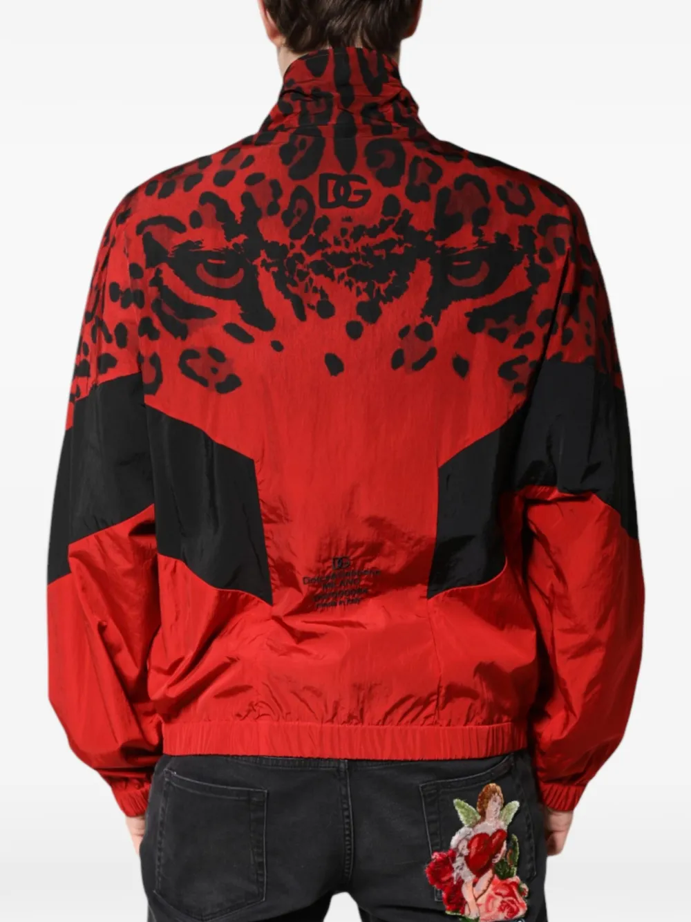 Dolce & Gabbana Bomberjack met luipaardprint Rood