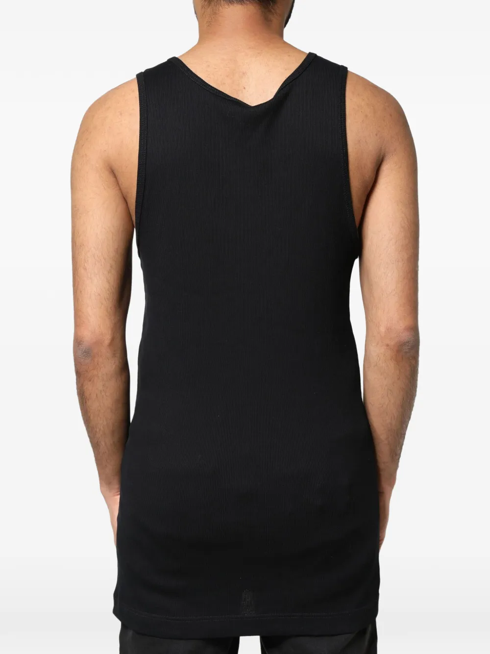 Dolce & Gabbana Gerafelde ribgebreide tanktop Zwart
