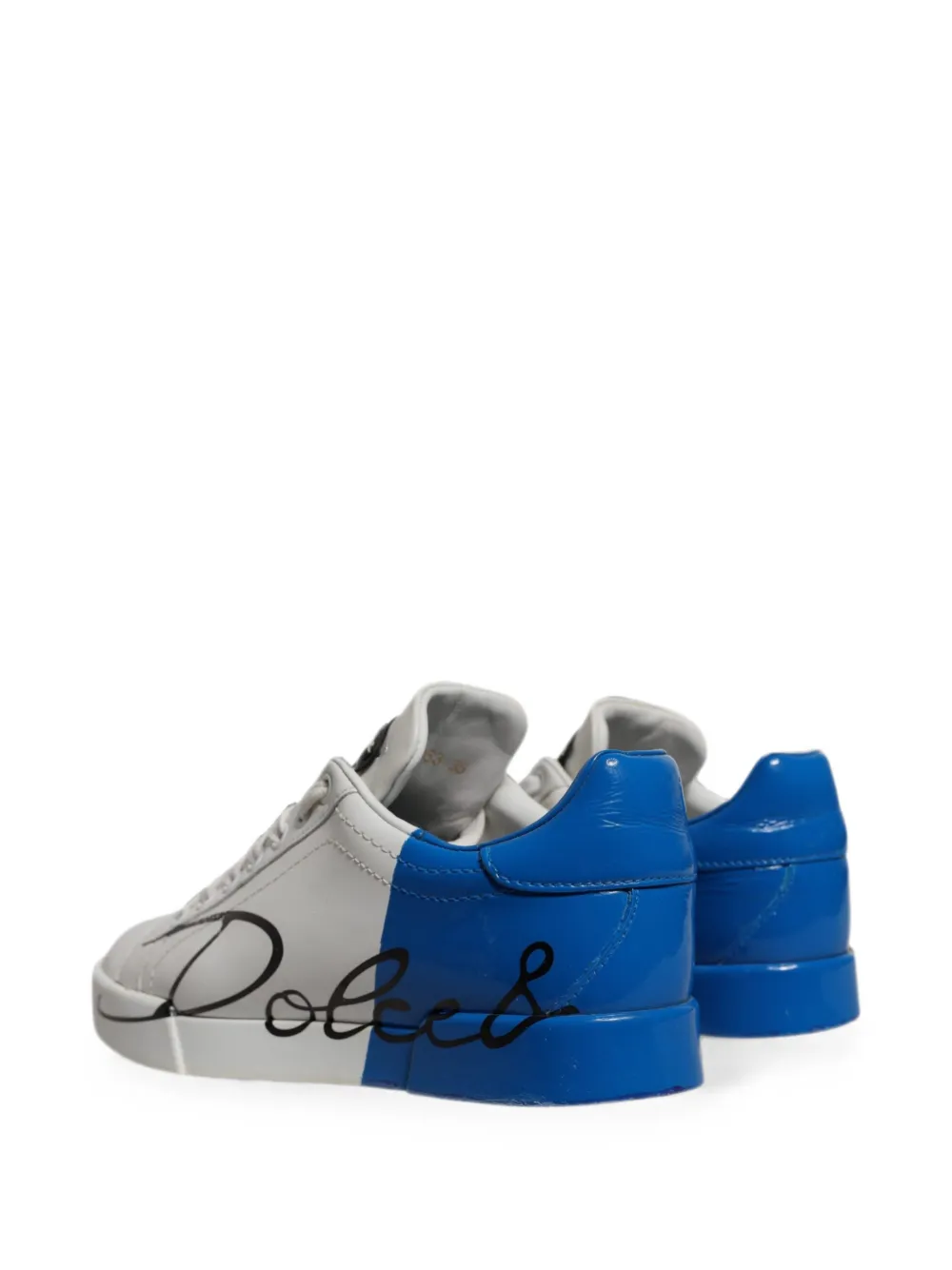 Dolce & Gabbana Portofino sneakers met logoprint Wit