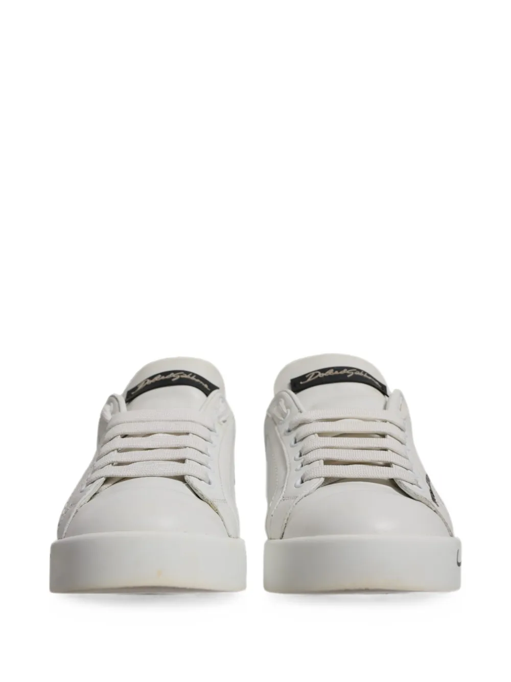 Dolce & Gabbana Portofino sneakers met logoprint Wit