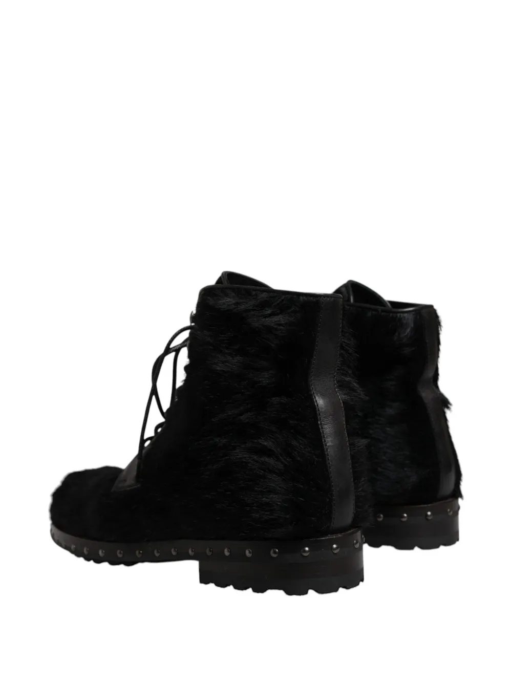 Dolce & Gabbana stud-trimmed haircalf boots Zwart