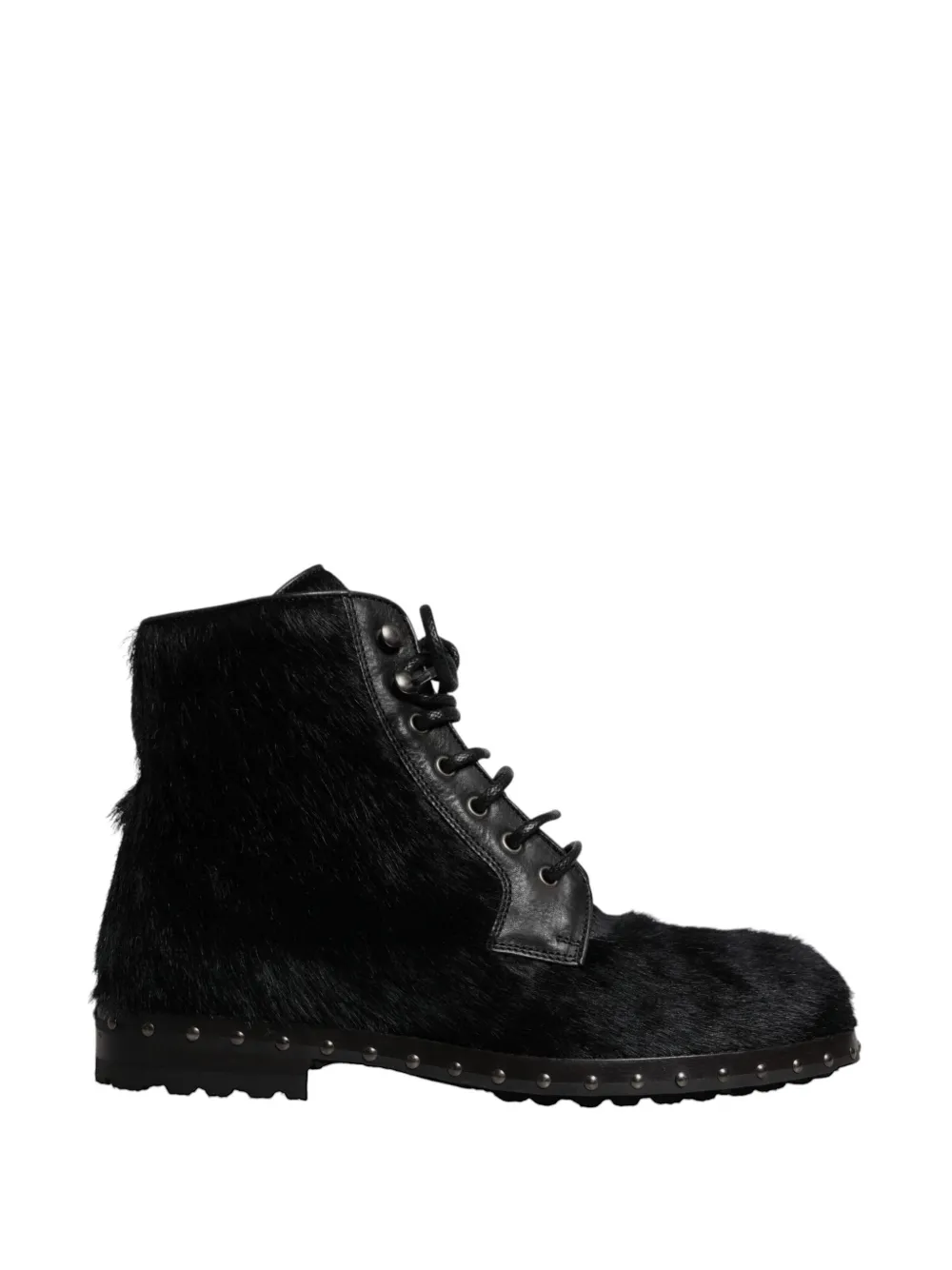 Dolce & Gabbana stud-trimmed haircalf boots Zwart