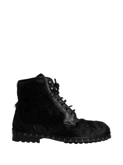 Dolce & Gabbana stud-trimmed haircalf boots