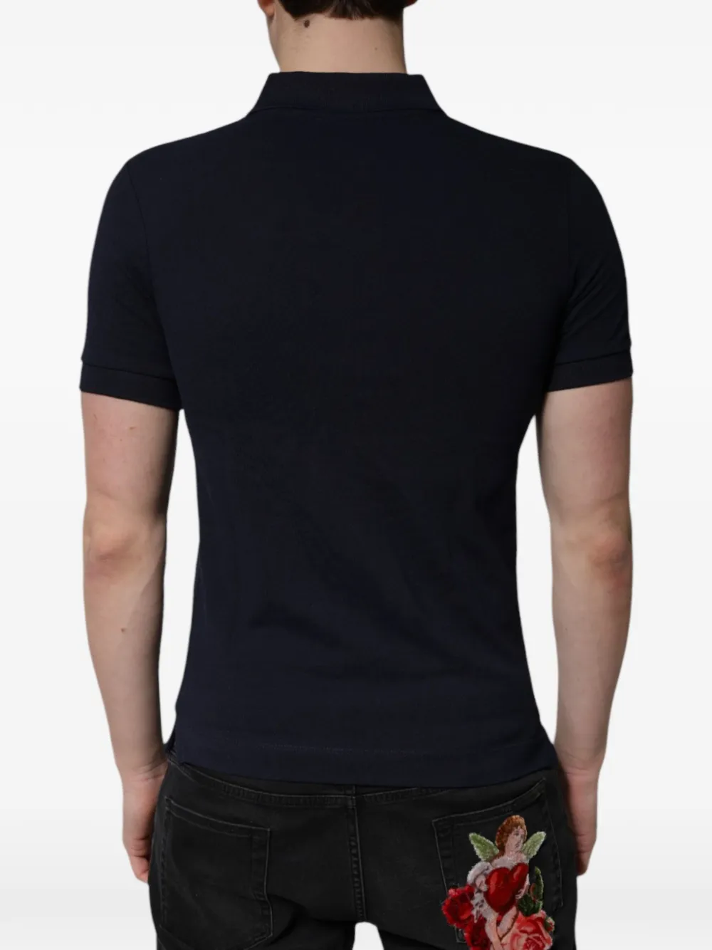 Dolce & Gabbana Poloshirt met geborduurd logo Blauw