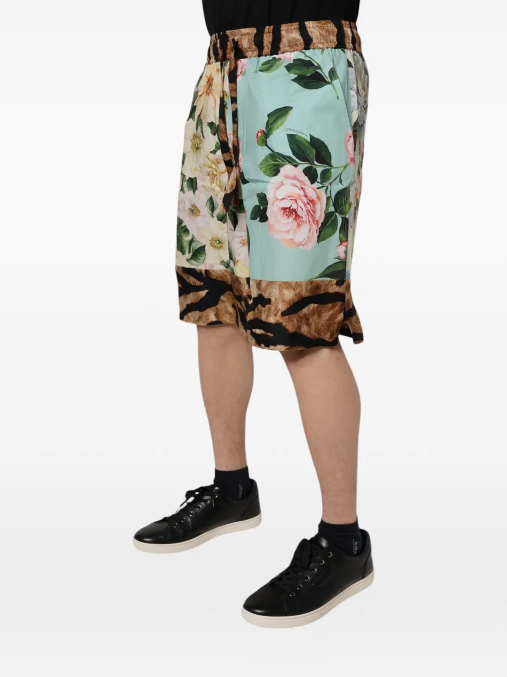 Dolce & Gabbana Shorts met bloemenprint Beige