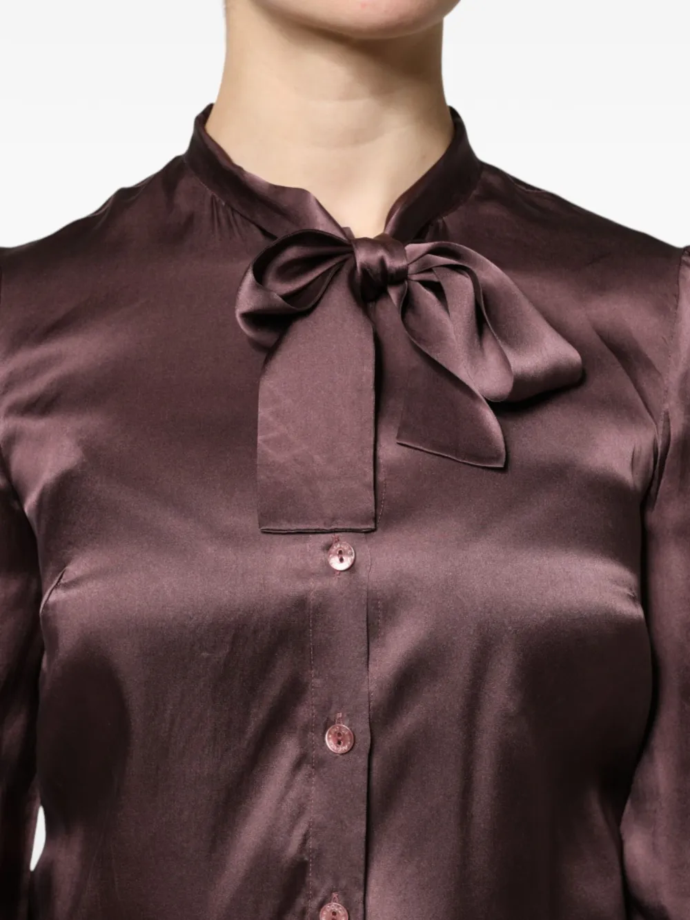 Dolce & Gabbana Blouse met strik Bruin