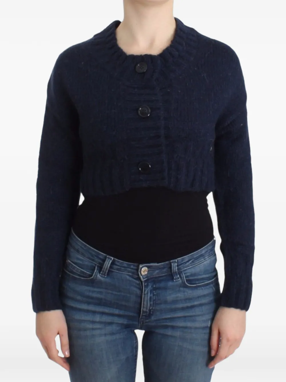 John Galliano Vest met knopen Blauw