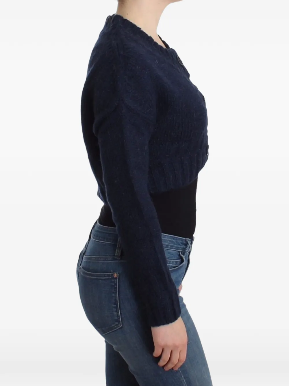 John Galliano Vest met knopen Blauw