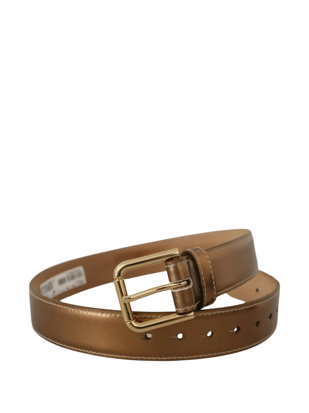 Dolce & Gabbana Logo-engraved Buckle Belt In Brown