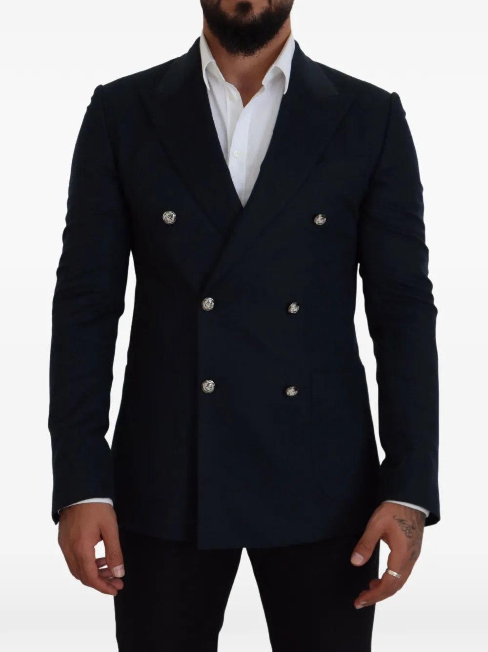 Dolce & Gabbana double-breasted notched-lapels blazer - Blu