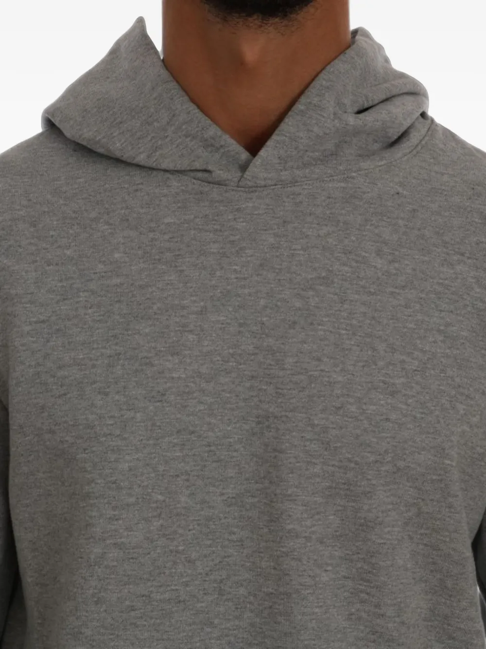Daniele Alessandrini Hoodie met buidelzak en logo-plakkaat Grijs