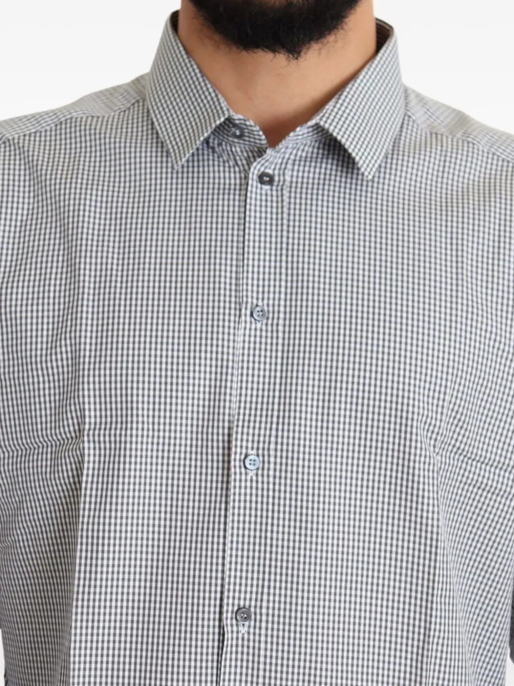 Dolce & Gabbana Overhemd met gingham ruit Grijs