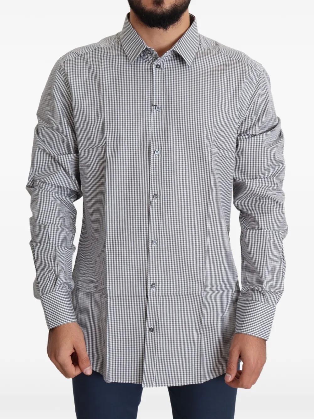 Dolce & Gabbana Camicia a quadretti - Grigio