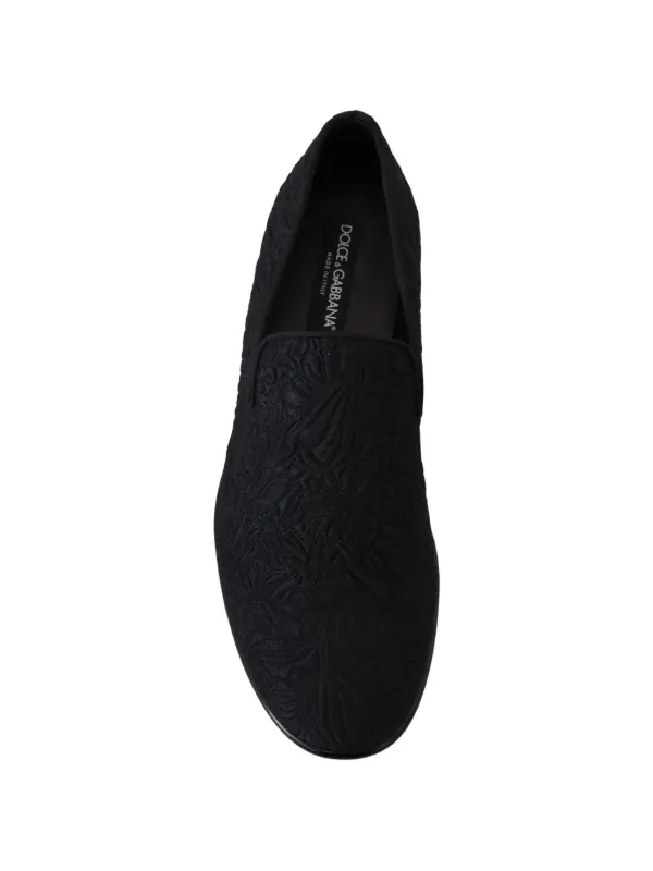 Dolce & Gabbana floral-jacquard Brocade Loafers | Black  display picture 1