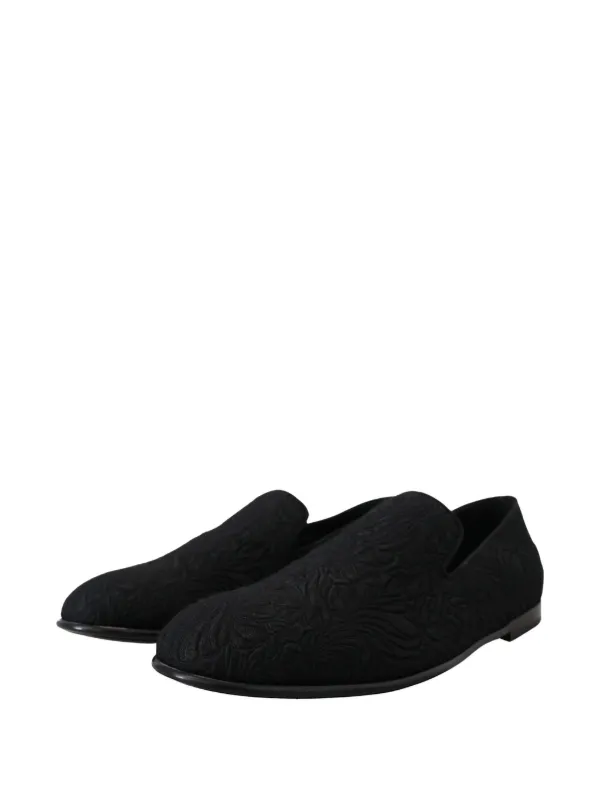 Dolce & Gabbana floral-jacquard Brocade Loafers | Black  display picture 3