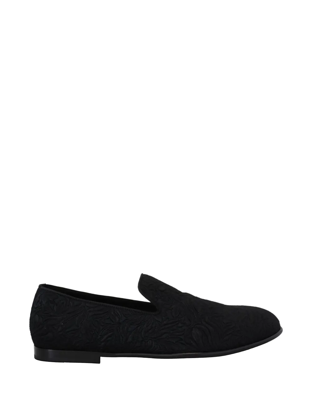 Dolce & Gabbana floral-jacquard brocade loafers - Nero
