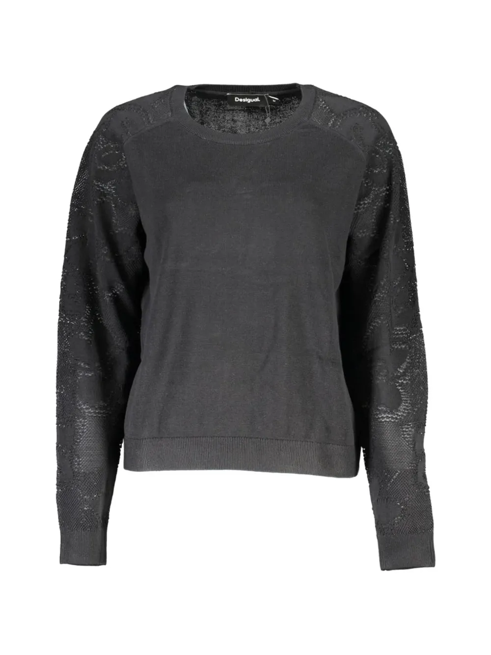 Desigual lace-sleeve sweater
